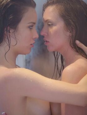 Nude lesbians Maddy Oreilly & Malena Morgan take their lovemaking into shower