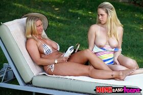 Devon Lee & Britney Young revealing their big tits outdoor