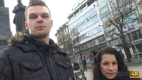 European GF getting paid for sex with another man while her BF watches
