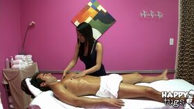 Asian masseuse goes the extra mile by fucking her client on hidden camera