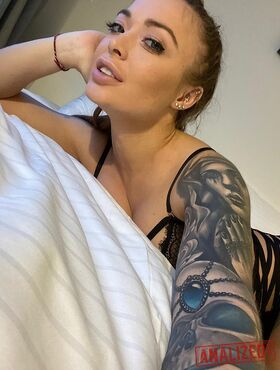 Tattooed Russian teen Misha Maver flaunting her big tits & pierced nipples