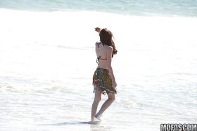 Lovely girlfriend Tiffany Haze being watched voyeur outdoor in bikini
