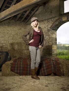 British chicks Satine Spark and Samantha Bentley go girl on girl in a barn