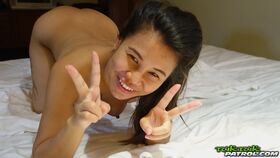 Petite Thai girl fucks a visiting sex tourist from a POV perspective