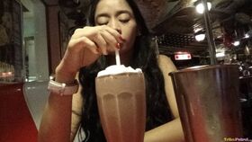 Guy picks up Filipina lesbian Alexis in a cafe and takes her home for fucking