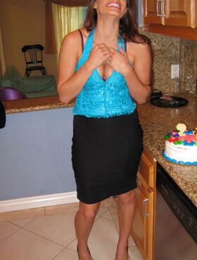 Ex-gf Madelyn Marie blows out the cake and bares her nice tits on 18th b-day