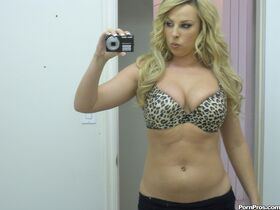 Ex-girlfriend Stephanie Blaze takes mirror selfies while getting undressed