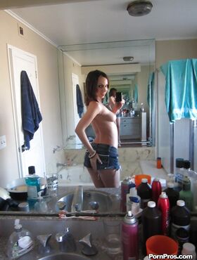 Ex-girlfriend and sometimes pornstar Jada Stevens undressing for nude selfies