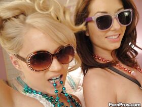 Gia Love and Teagan Summers dashing roleplay nudity lesbian moments