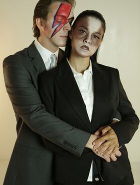 Pornstars with paint on their faces Dana Vespoli and Markus Dupree