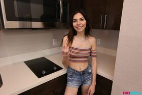 Petite teen Lexus Love has sex with her black stepbrother in POV mode