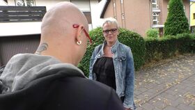 Sexy alt amateur Judith S seduces tattooed neighbor for steamy suck & fuck