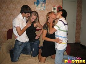 18 year old couples swap girlfriends as they experiment with sexual positions