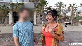 Voluptuous sexy Suhaila Hard picks up strangers at beach for casual fucking