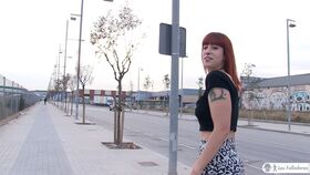 Brazen redhead pornstar Lilyan Red picks up a stranger to fuck on camera