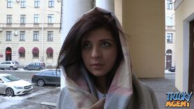 Russian chick Rebecca Rainbow agrees for nude photo session and gets fucked