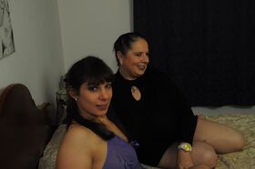Amateur big titted granny & horny MILF engage in hardcore bedroom foursome