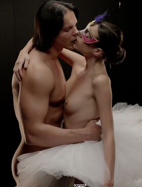 Masked ballerina in tutu Jessica X enjoys beautiful sex in amazing poses