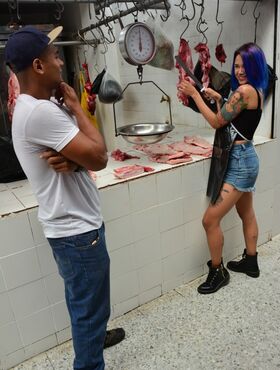 Young Colombian doll meets a local guy at meat market and gets fucked