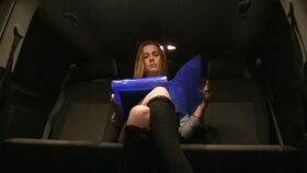 Czech schoolgirl Alexis Crystal finds herself getting banged inside a vehicle
