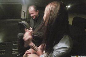 Young Hungarian hottie spreads legs for the driver right in the bus
