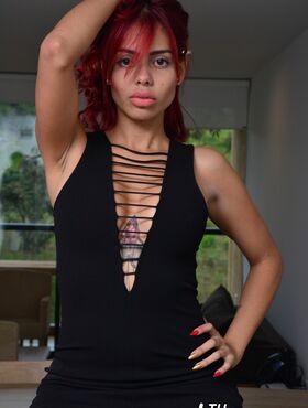 Redhead slutty Latina Ivana Ramirez sucks cock before bald pussy reaming