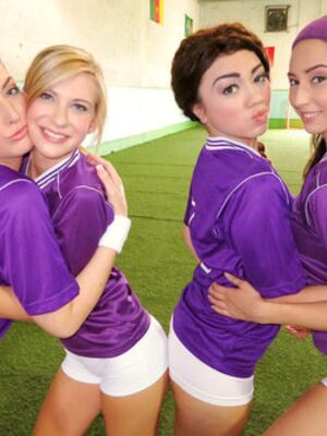 BFFS - Sassy Stella May and the team turn soccer practice into a ball sucking orgy