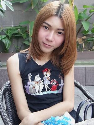 Hello LadyBoy - 19 year old shy Thai ladyboy gets naked and does a striptease