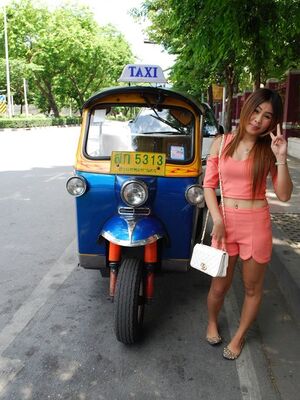 Tuk Tuk Patrol - Young Thai girl gets picked up a visiting tourist that is looking for a gf