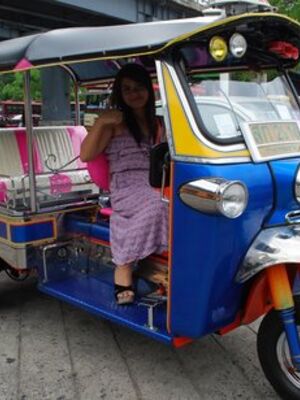 Tuk Tuk Patrol - Cute amateur Asian Tukta poses outdoors while being fully clothed