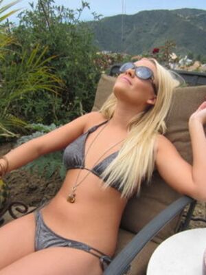 Disgraced 18 - Young blond in a bikini and sunglasses is called indoors to service a big cock