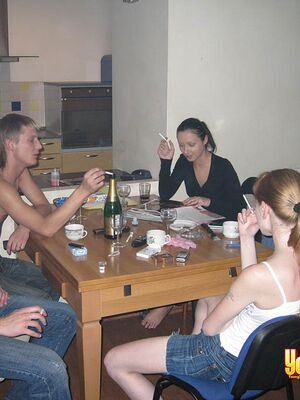 Young Sex Parties - A group of teen couples swap partners during drunk group sex